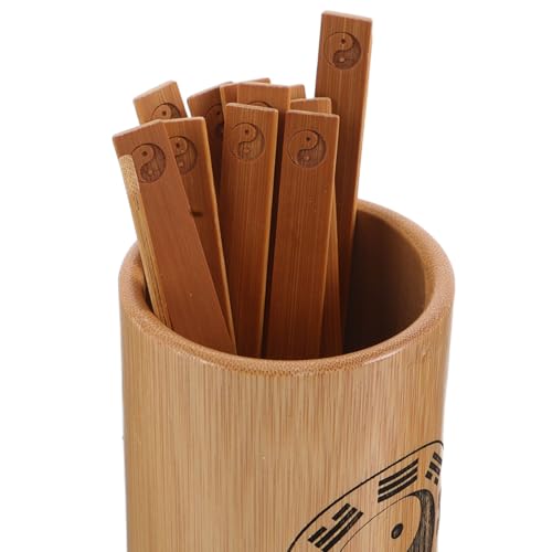 Kit de I Ching de bambú para lecturas estables sin pérdida de varillas de madera 3