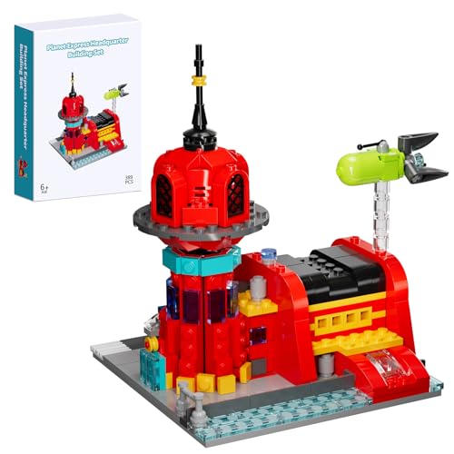 Future Planet Express Headquarter Building Set Comedy Animation Spaceship Toy A Collectible Gift for Anime Fans Suitable for 14+ Adults Boys Girls Birthday (389 Pcs)