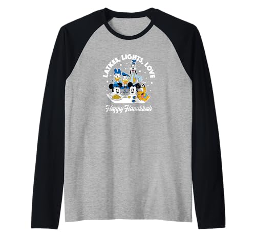 T-shirt Mickey Minnie Hanoucca Raglan Disney pour adulte