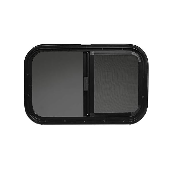 ToughGrade Horizontal Sliding Black RV Window 24