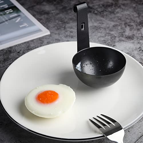 Egg Poacher Set Of 2 Pcs Stainless Steel Poached Egg Maker Nonstick Perfect Poached Eggs Cups Egg Poaching Cups For Cooking Breakfast Eggs (Set Of 2) #TOP6
