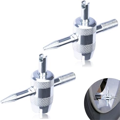 ecocstm 2 PCS 4-Way Tire Valve Stem Removal Tool, 4-in-1 Valve Co...