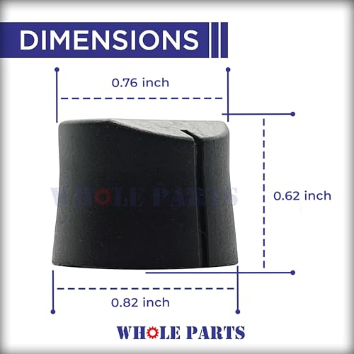 Bouton de commande de hotte robuste compatible Viking 810729 pour axe de ventilation - 3