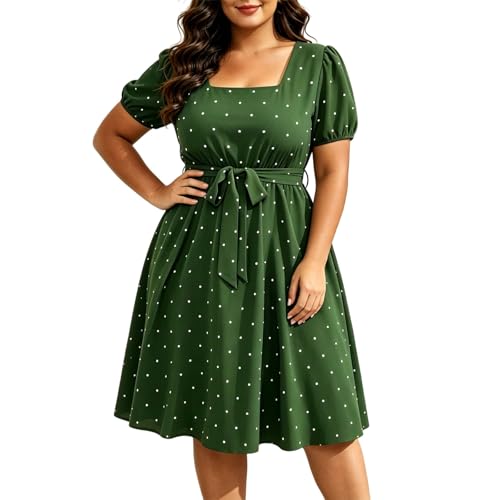 Robe d'été motif floral vintage au style rétro affirmé et manches bouffantes
