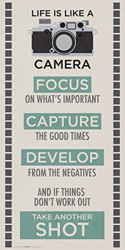 Culturenik Life is a Camera Inspirational Motivational Photography Quote Print (Unframed 12x24 Poster)