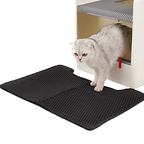 Cat Litter Mat Double Layer Foldable Mat Litter Box Rug Smoke Home & Garden