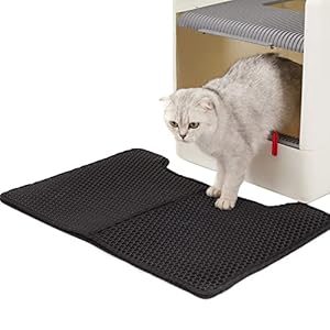 Cat Litter Mat Double Layer Foldable Mat Litter Box Rug