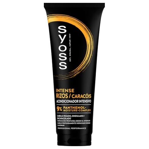 Syoss Intense Rizos Acondicionador 250ml, Hidratación y Definición para Cabello Rizado, Control del Encrespamiento