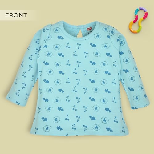 Image of LuvLap Baby Girls 100% Cotton Full Sleeve Girls Top, Pack of 02