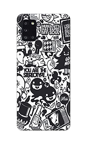 Image of Printed Hard Back Cover Case for Samsung Galaxy A31 Back Cover (Mixed Cartoon) -702