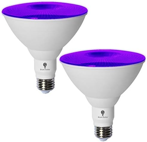 2 Pack LED Par38 Flood Purple Light Bulb - 18W (120Watt Equivalent) - Dimmable - E26 Base LED Lights, Party Decoration, Porch, Home Lighting, Holiday Halloween Purple Flood Lights Bulb.