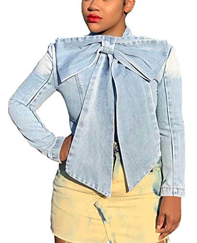Best Bow For Women Denim Jacket