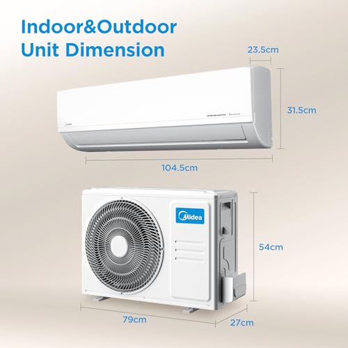 Image of Midea 2Ton 3S,New Star rated, Wi-Fi AI Inverter Split AC(Copper,Convertible Gear 6-in-1 with Smart Wi-Fi,Turbo Mode, Auto Clean & HD+PM 2.5 Filter,Santis Max DLX Wi-Fi - MAI24SD3R36W0, White)
