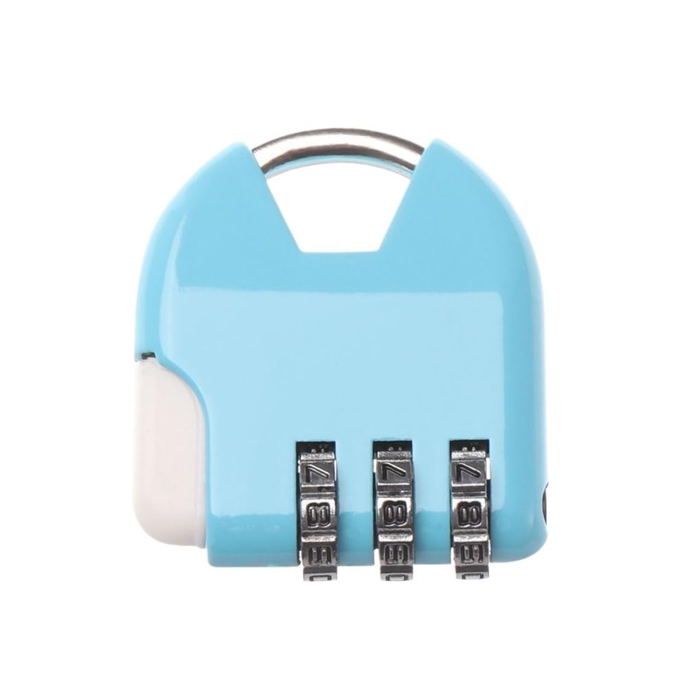 Gnyvzxplq Blu Suitcase Locks, 3-Digit Resettable Combination Padlock For Travel Gym Luggage Multicolor(Blu)