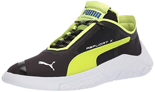 Puma Unisex-Adult REPLICAT X Circuit Sneaker, Black-Fizzy Yellowpuma White, 9.5 M US