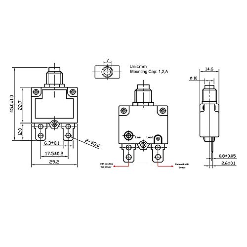 Fuzbaxy CA-CB0004 5Pcs 20Amp Circuit Breakers With Push Button Reset thumb #5