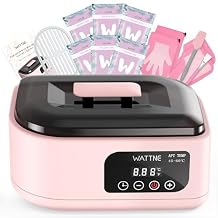 Wattne Paraffin Wax Machine for Hands and Feet, 3500ml Paraffin Wax Warmer with Timer & Keep Warm, Paraffin Wax Bath Moisturizing Kit for Arthritis, Dry Skin Care, Home Spa-Pink