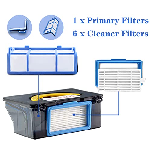 Fetions Replacement Parts Fit For I-Life Robot Vacuum V3 V3S V5 V5S V5S Vacuum Cleaner Including 6 Hepa Filters 6 Side Brushes 1 Primary Filter 1 Cleaning Brush Pack Of 14 #TOP3