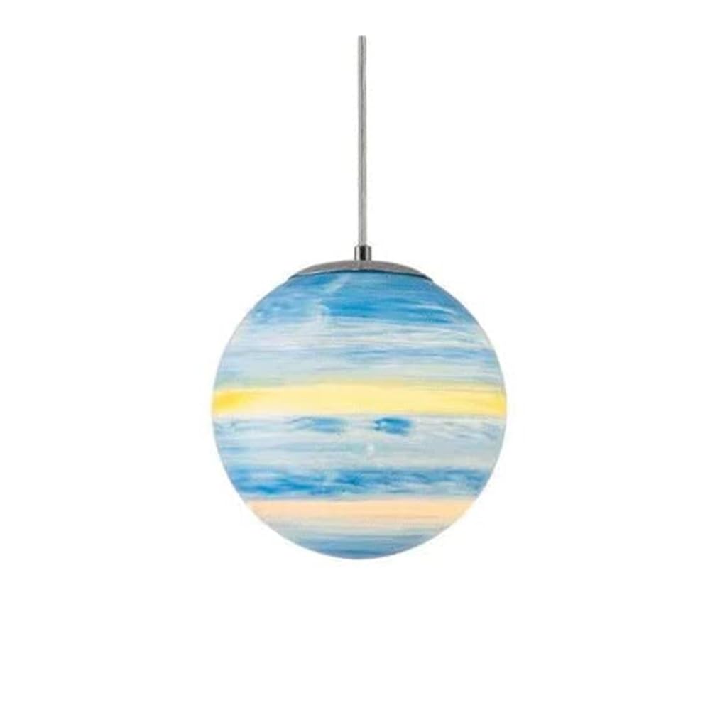 CZYLJLK Nordic Creative Resin Ceiling Pendant Light Universe Earth Sun Moon Venus Jupiter Uranus Mars Saturn E27 Lampshade Suspension Wire Lights for Cosmic Ambiance (Size : Ura