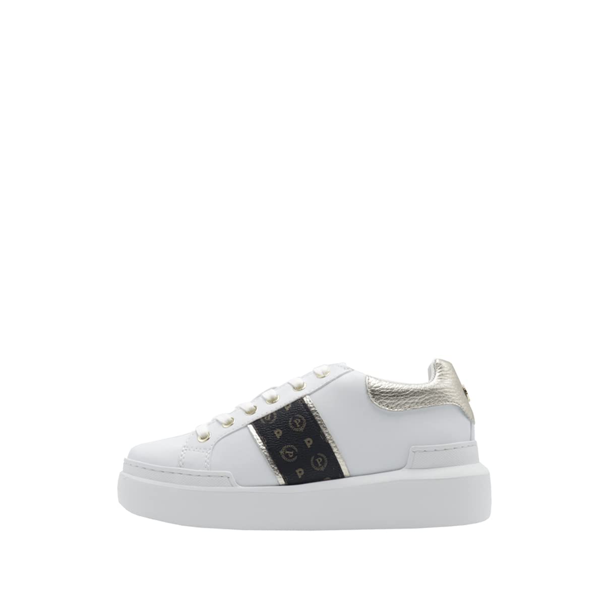 PolliniF.Alto White Gold Sneakers