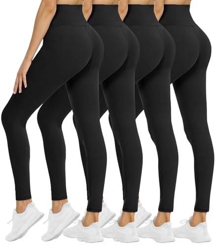 NexiEpoch 4 Pack High Waisted Yoga Leggings