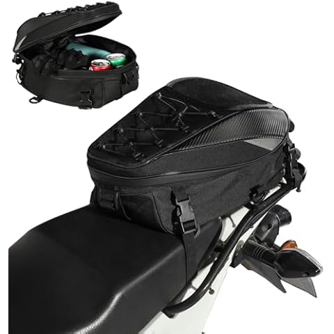 CHANGCHENG motorcycle tail bag seat bag waterproof luggage bag-Dual Use Motorcycle Backpack Luggage Bags Hard Shell Motorbike Helmet Bag Storage Bags tail pack motorbike-Black Cover