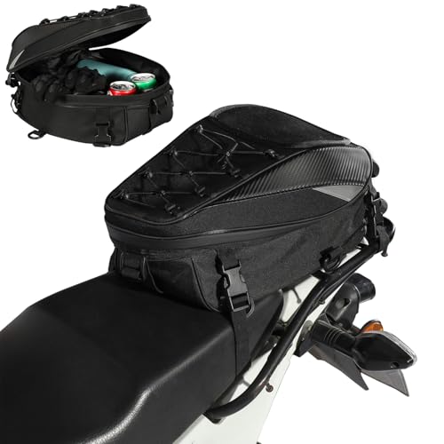 motorcycle tail bag seat bag waterproof luggage bag-Dual Use Motorcycle Backpack Luggage Bags Hard Shell Motorbike Helmet Bag Storage Bags tail pack motorbike-Black