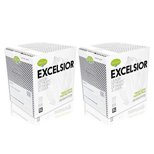 Excelsior He Concentrated Liquid Laundry Detergent With Stain Remover, Removes 333 Loads For Cleaning Clothes, Phosphate-Free, Solvent-Free, Fresh Scent, 5 Liter - (2-Pack) #TOP5