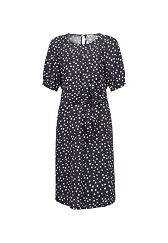 Seidensticker Damen Regular Fit Blusenkleid Kurzarm Kleid, Dunkelblau, 42