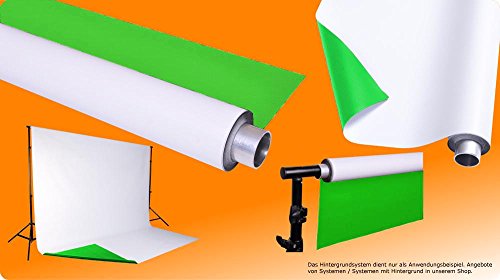 moderntex Vinylhintergrund Duo, 1.35m breit x 3m lang, grün & weiß, Vinyl zweifarbig