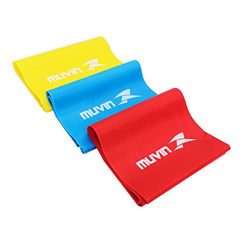 Faixa Elástica Muvin – Kit com 3 – Tamanho 150cm x 15cm – 3 Inten...