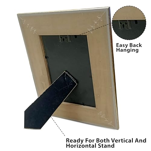 Image of Art Street Elegant Table Rectangular Photo Frame for Tabletop With Back Stand,4x6 Inch Photo,Decorative Frames Perfect for Home Decor,Unique Gift Idea,Durable,Birthday,Wedding,Return Gift(Rust Gold)