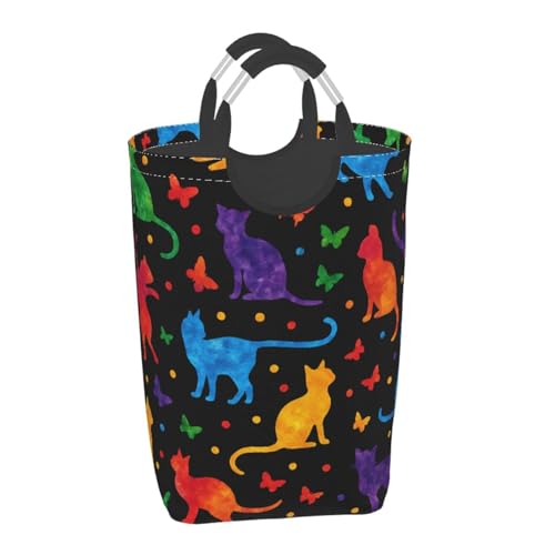 Panier à linge chat et papillon pour décorer la chambre des enfants