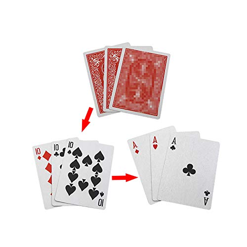 Enjoyer Four Cards Illusion Props, Cards Change Magic Tricks Close Up Magic Gimmick Accesorios Comedia