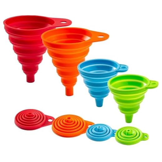 Silicon Kitchen Funnel Set 4-Pack