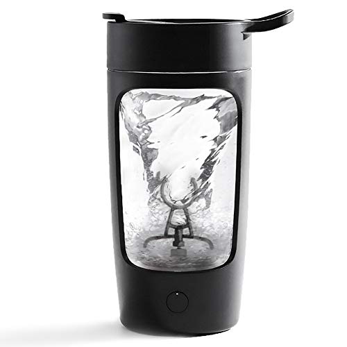 Protein Powder Mixer Shaker Cup 22 oz Electric Portable Bottle for Coffee BPA Free with USB Rechargeable and Milk Vortex Mixing Shakes Cups (BLACK)