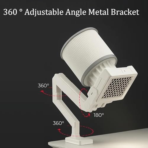 Powerful Nail Dust Collector for Salon, Adjustable Vacuum Extractor with Reusable Filter & LED Light, Desktop Duster with Metal Bracket (1 Filter) - Efficient Nail Salon Tool