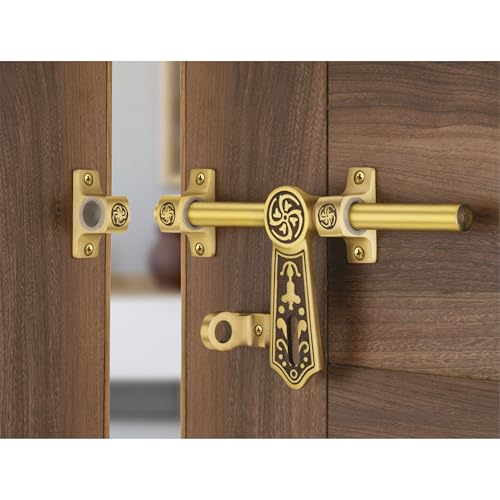 Image of COMPASS Coin Series Brass Heavy Aldrop for Single Door for Home /Office Door (Coffee Antique, 10 Inch)