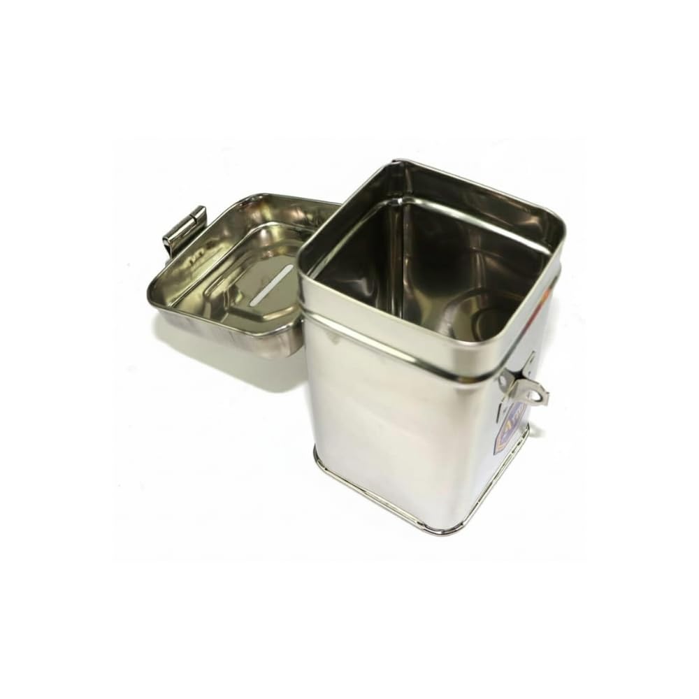 Stainless Steel Money Bank with Lock - Secure Savings Box -3