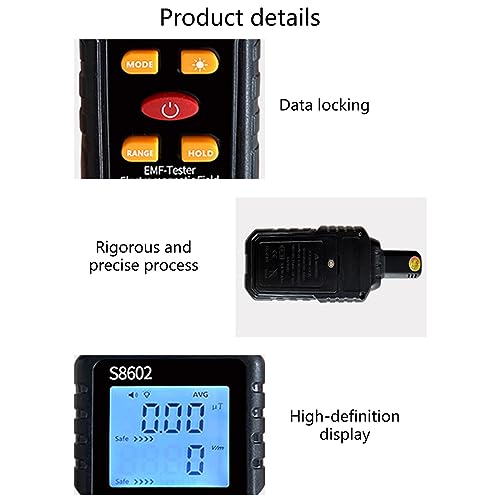 Qmqjia Geigers Counter Nuclear Radiation Detector Professional Accuracy Radioactive Detector Data Tester Marble Dosimeter Emf Meter Radiation Detector Electromagnetic Field Meter Nuclear Radiation thumb #7
