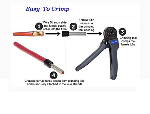 EL-SKY 800pcs Assortment Ferrule Wire Copper Crimp Connector, Wire Terminals Kit, Wire Connector Kit, Insulated Cord Pin End Terminal AWG 22-10 Kit