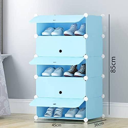 Image of Shoe Rack 5 Layer DIY Plastic Shoe Storage Rack Organizer /Multi-Purpose Cabinet for Toys Clothes