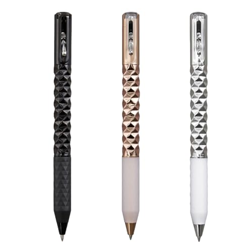 3 bolígrafos geométricos deformados gel negro x3