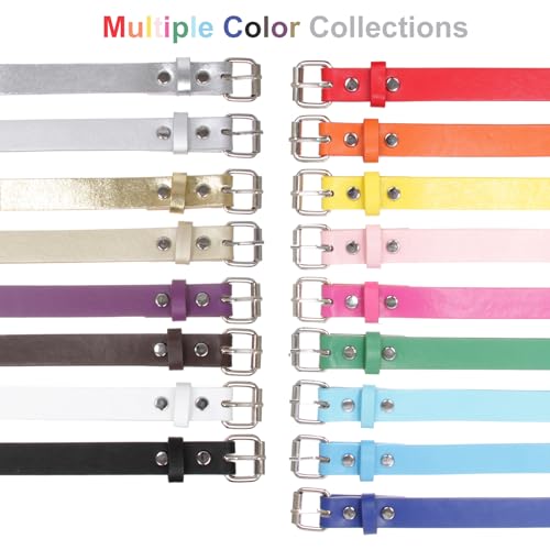 Kids 1" Snap On Plain Leather Belt3