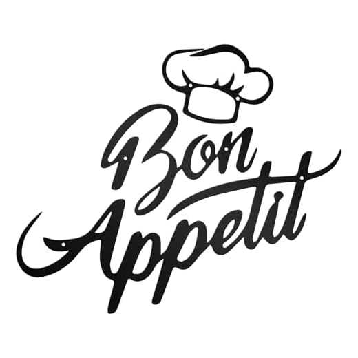 cape leadwort Bon Appetit Metal Wall Art, Chef Hanging Wall Sculpture, Black Modern Bon Appetit Metal Wall Art, For Hanging kitchen signs wall decor