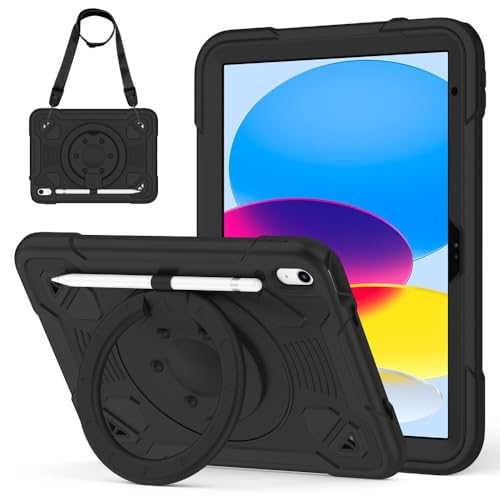 Housse iPad 10 anti-chute pour éviter les bris d'écran avec sangle