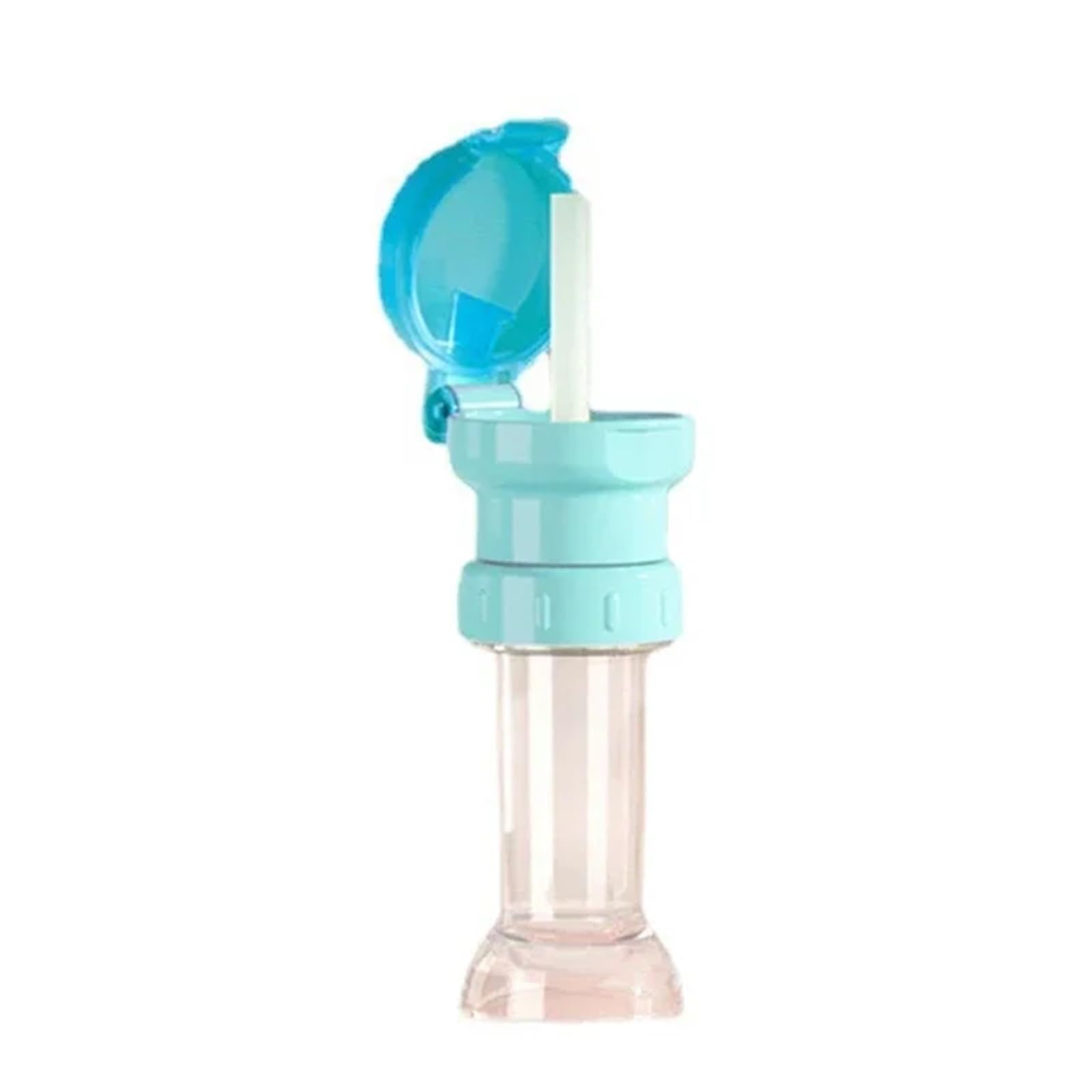 Eowstar 2pcs Convertible Mineral Water Bottle Cap with Straw - Non-Choking, Leak-Proof, Portable Outdoor Accessory(Blue)