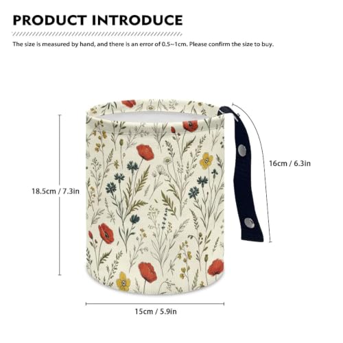 Image of Floral Daisy Car Trash Can for Car Front Seat, Back Seat, Floor, Headrest, Car Accessories Interior Universal for Cars SUV Trucks