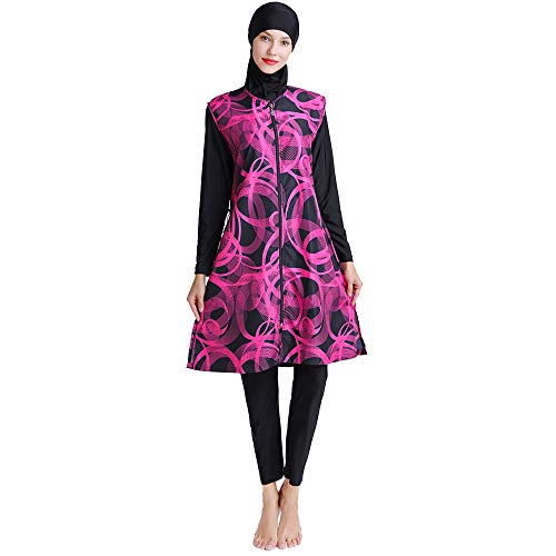 ShuoBeiter Muslim Swimwear for Women Full Cover Modest Islamic Hijab Sportswear Suit Burkini (S2, XXL)