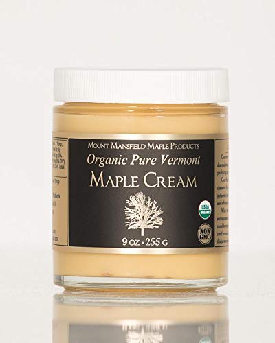Mansfield Maple Certified Organic Pure Vermont Maple Cream 9oz Glass Jar
